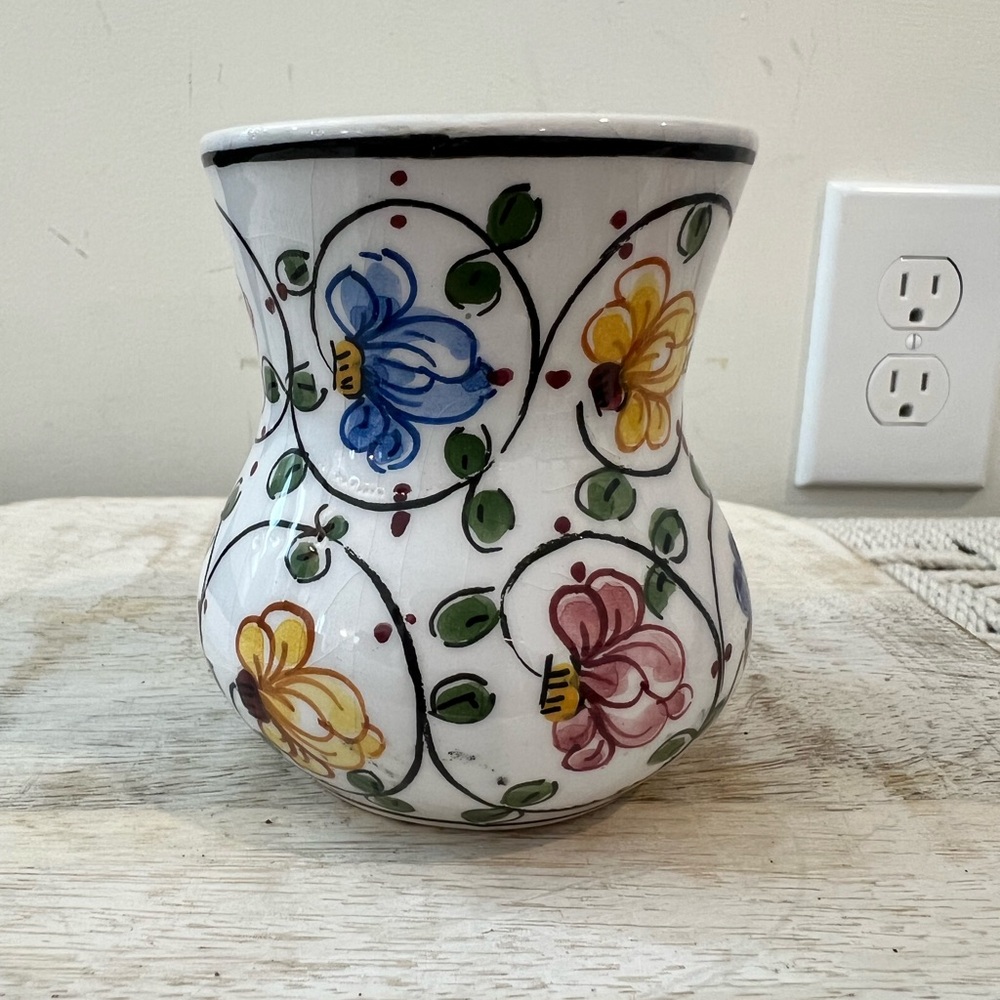 Hand Painted in Portugal Small Ceramic Vase